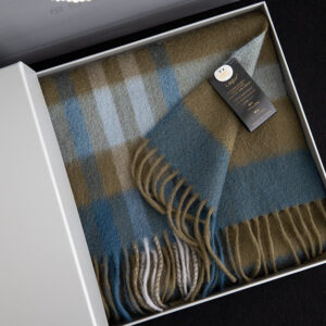 Роскошный шарф из 100% кашемира с узором «Водная рябь» в