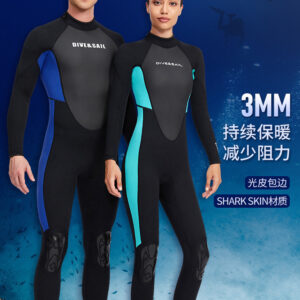 Гидрокостюм 3 мм в европейском и американском стиле для мужчин, утолщенный неопреновый теплый гидрокостюм для плавания, глубоководного плавания с маской и трубкой, цельный женский серфинговый костюм