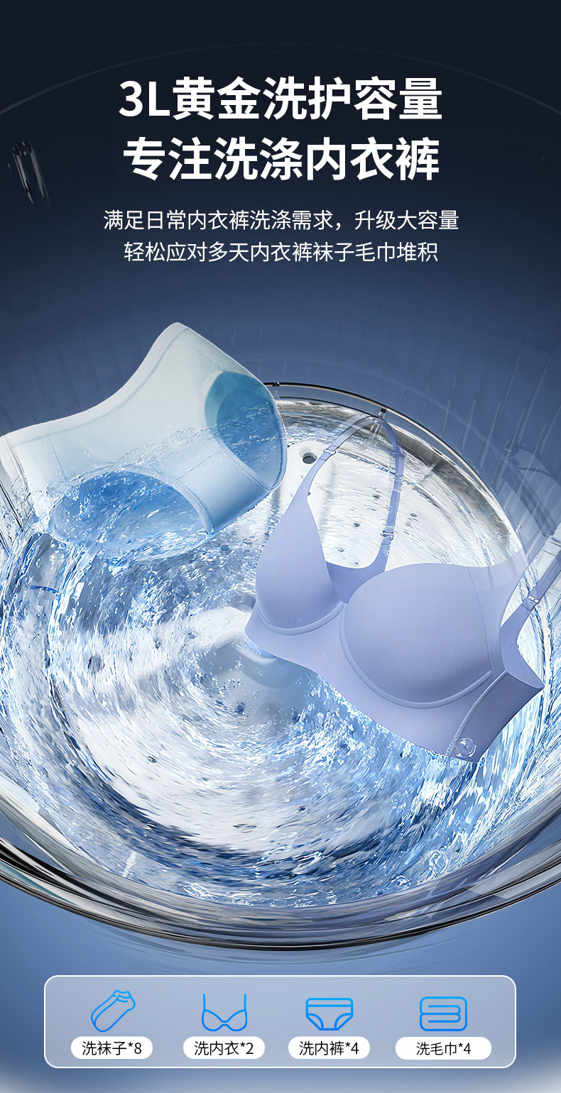 Мини-стиральная машина для сушки нижнего белья, носков и детских товаров — Портативное устройство для стирки
