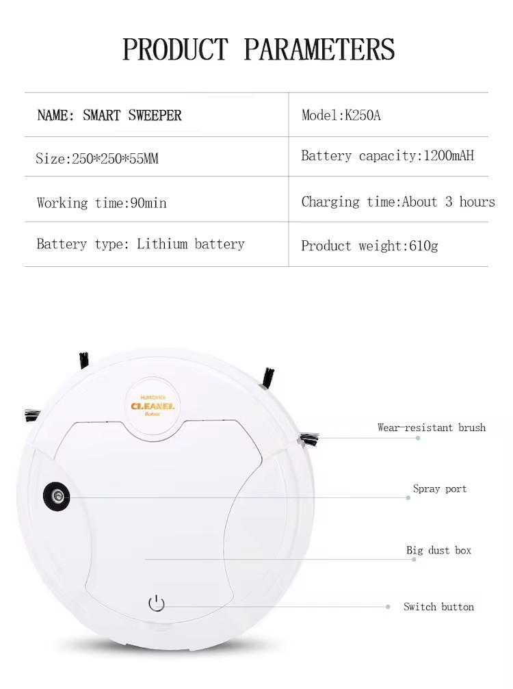 Робот-пылесос, распыляющий воду робот-подметальщик «четыре в одном» (трансграничная электронная коммерция)
